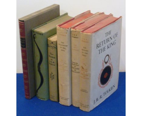 TOLKIEN J.R.R. "The Lord of the Rings" George Allen & Unwin Ltd in three red cloth volumes, dust jackets not price-clipped: "