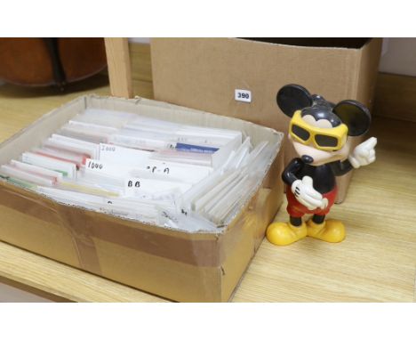 Fifteen View-Master viewers, including a large Mickey Mouse example, two ‘Model K’ viewers, one in red and another orange, to