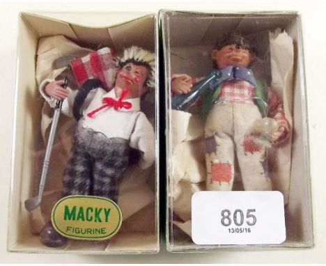 Two Steiff Micki and Mecki hedgehog figures, boxed 