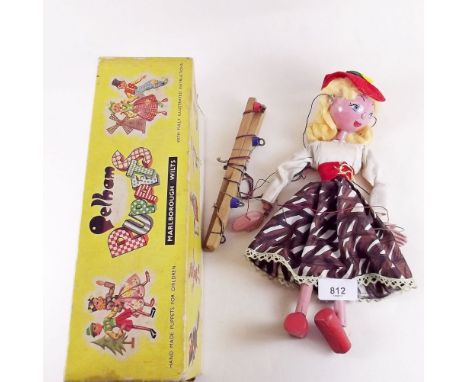 A Pelham puppet of a girl, boxed 