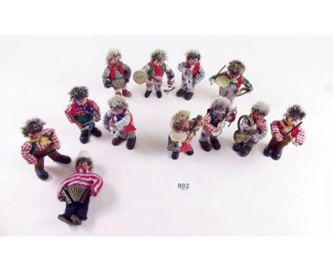 A Steiff group of twelve musical Micki and Mecki hedghog figures 
