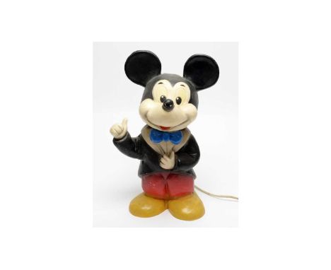 A 1980s Walt Disney Productions Mickey Mouse table lamp, wired for electricity, 37cms high.