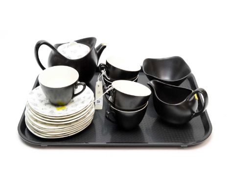 A Stylecraft Fashion Tableware by Midwinter Staffordshire part tea service, including: four tea trios, teapot (damages), crea