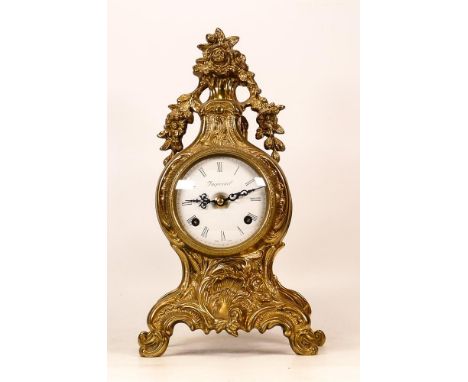20th Century Brass Imperial French Style Mantle clock, height 33cm 