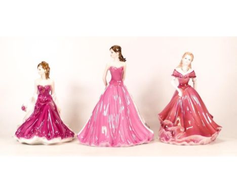Coalport ladies of fashion figures My Sweetheart and Belinda togther with Royal Worcester Ruby wedding anniversary (3) 