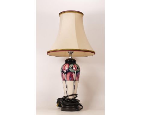 Moorcroft Kingsborough lamp base with original shade. Height including shade 46cm 