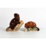 Beswick Beaver on log 2195 and Beaver on log 1943 (2)