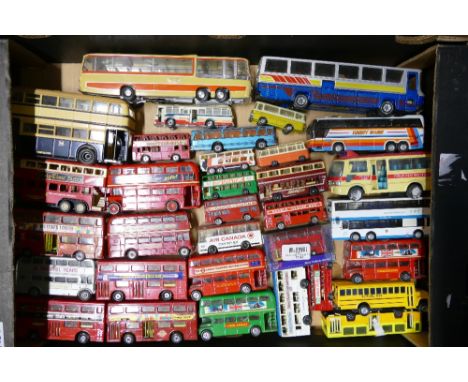 A collection of loose Corgi, Seerol &amp; similar buses &amp; coaches including Routemasters, Bedford Val, Guy Arab etc 