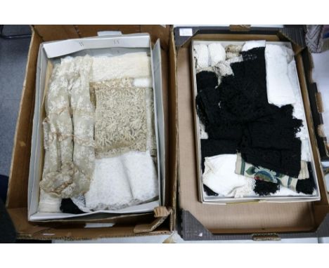 A collection of Vintage Lace Panels (2 trays) 