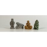 Wade Red Rose tea sample Whimsies, weightlifter figure broken, hand written factory sample marks