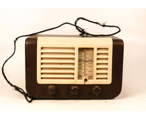 Ekco Type 29 Bakelite Radio, ( split to front panel) 