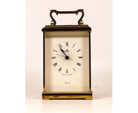 Imperial Brass Quartz Carriage Clock, height 14.5cm 