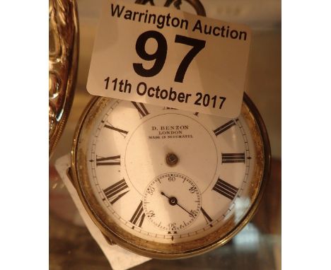 Brass Railway Timekeeper open face key wind pocket watch, A/F   CONDITION REPORT:  This item is not working at lotting, hands