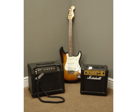 Tanglewood electric guitar, Marshall amp and another practice amp  (This item is PAT tested - 5 day warranty from date of sal