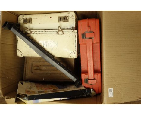 Five boxes of various tools including Stanley planes, screws and two sash clamps, etc...   Condition Report   Click here for 