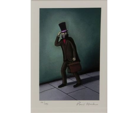 'Man of Mystery', limited edition colour print No.312/895 signed in pencil by Paul Horton (British 1958-) 25cm x 22cm    Cond