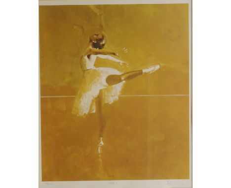Ballet Dancer, limited edition colour print No.84/250 indistinctly signed in pencil 65.5cm x 53.5cm in contemporary gilt fram