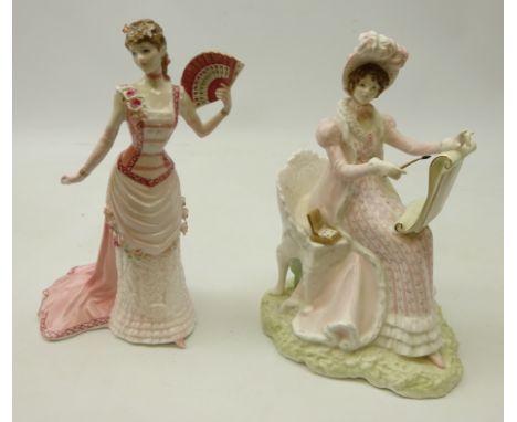 Royal Worcester limited edition figure 'Emma' from the 'Jane Austen Heroines' collection no. 117/4500 and 'The Painted Fan' f