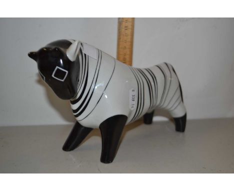 Cmielow Poland - Art Deco style pottery model of a bull