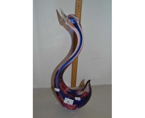 Mid Century Art Glass swan
