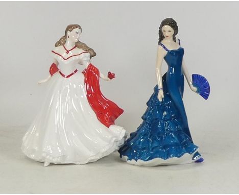 Royal Worcester lady figures to include Olivia England and Special Occasion, boxed. (2) 