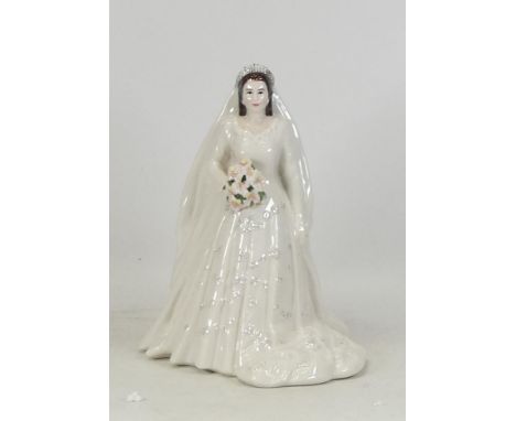 Royal Worcester figurine Queen Elizabeth II Diamond Wedding Anniversary, boxed 