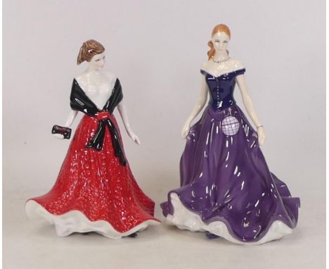 Royal Worcester lady figures to include Isla Scotland limited edition and Sian Wales, boxed. (2) 