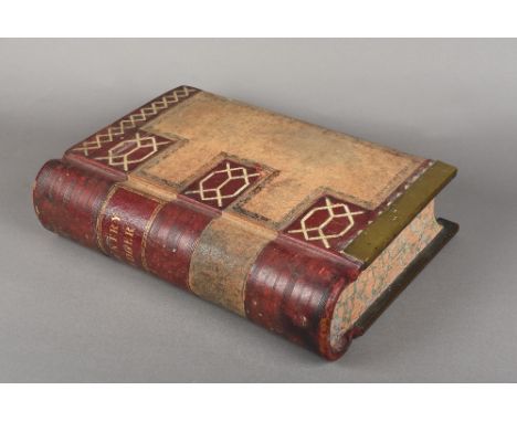 A Victorian brass mounted leather bound country ledger, retailed by Parkins & Gotto, London
Comprising 1000 pages.
 CONDITION