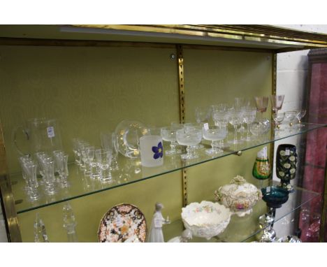 A good collection of glassware to include wine glasses, sundae dishes etc.