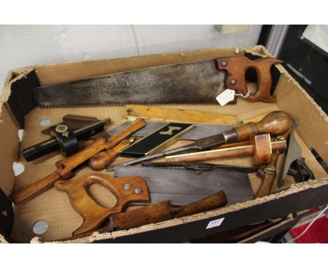A good collection of early woodworking tools.