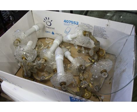Cut glass light fittings.
