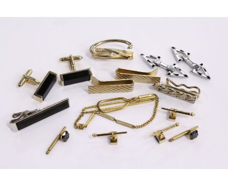 Cufflinks and tie clips etc.