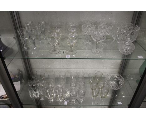 A quantity of cut glassware.