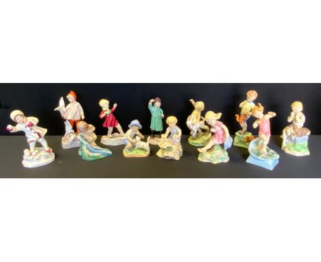 Royal Worcester - a set of twelve figures ' The Months of the year' modelled by F.G.Doughty, printed marks, (12) 