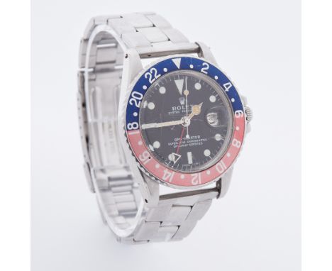 Rolex Oyster Perpetual GMT-Master Superlative Chronometer, circa 1973, stainless steel, date window, 40mm, the numbers betwee