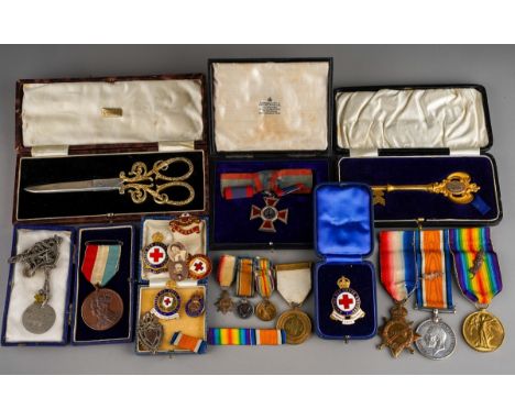 A Great War Medal collection to Dr and Mrs Finlay RAMC and Red Cross,  1914/15 Trio with MID1914/15 Star, correctly impressed