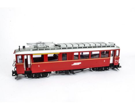 LGB G Scale 20390 RhB Railcar Abe 4/4 34 MTS,  in red, in original box, E, box VG