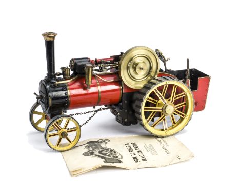 A Kit-Built Bassett-Lowke Approx 1" Scale Single-Cylinder Traction Engine,  for spirit-firing, fitted with lever-reversing fr