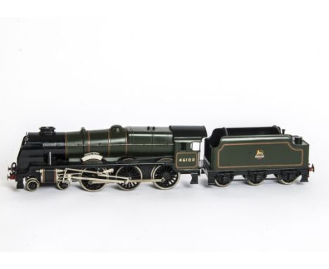A Boxed Bassett-Lowke 0 Gauge 3-rail BR 'Rebuilt Royal Scot' Locomotive and Tender, ref 5622/0, in BR lined green as no 46100