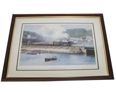 Limited Edition Don Breckon Prints, a pair, framed and glazed comprising Dumbleton Hall Leaving Kingswear published by Soloma