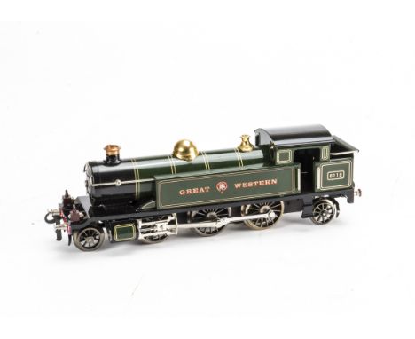 A Darstaed 0 Gauge 3-rail GWR 2-6-2T 'Prairie' Locomotive, in 'Great (Crest) Western' lined green as no 8118, VG-E, light wea