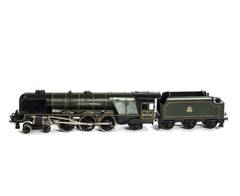 A Boxed Bassett-Lowke 0 Gauge 3-rail BR (Ex- LMS) 'Duchess of Montrose' Locomotive and Tender, ref 5621, in BR lined green wi