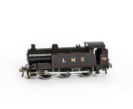 A Boxed Bassett-Lowke 0 Gauge 3-rail LMS 'Standard' 0-6-0 Tank Locomotive, ref 5305/0, in LMS lined black as no 78, with DC m