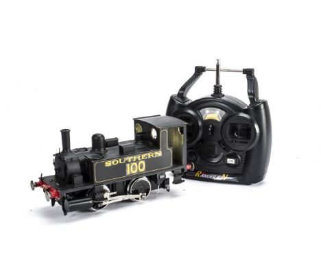 A Gauge I Battery-operated Radio-controlled B4 class 0-4-0 Tank Locomotive by Peter Spoerer, finished in Southern Railway bla