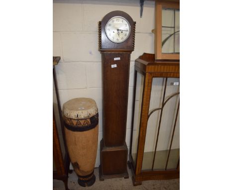 EARLY 20TH CENTURY ENFIELD OAK CASED GRANDMOTHER CLOCK, 154CM HIGH