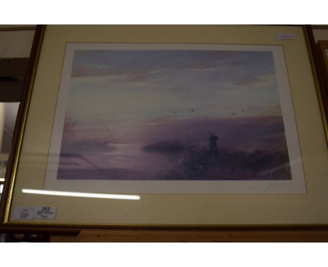 LIMITED EDITION PRINT OF A SHOOTING SCENE, 678/850, SIGNED BY ARTIST IN THE MOUNT, JOHN TRICKETT