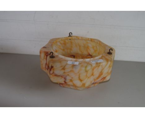LAMP SHADE WITH MOTTLED BROWN DESIGN