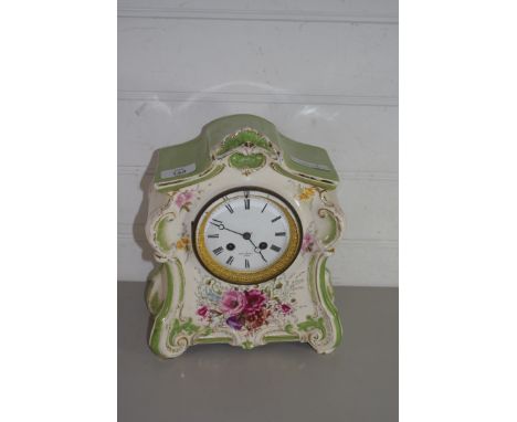 CLOCK IN POTTERY CASE BY H &amp; Y MARC, PARIS