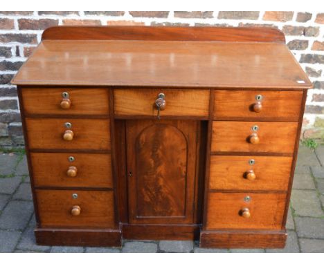 Mid Victorian mahogany knee hole desk