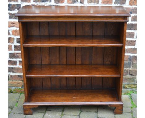 Oak twin shelf book case